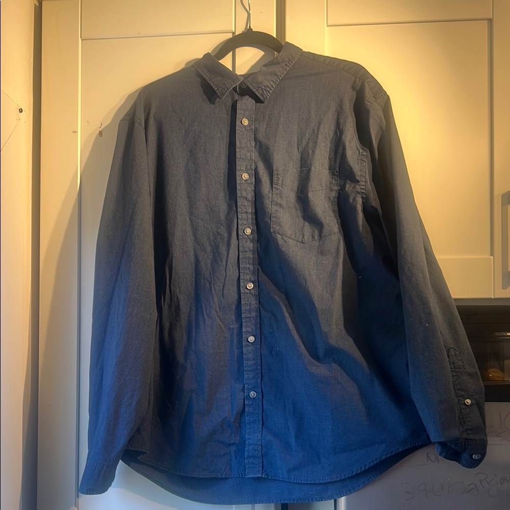 Old Navy Blue Casual Button Down Shirt